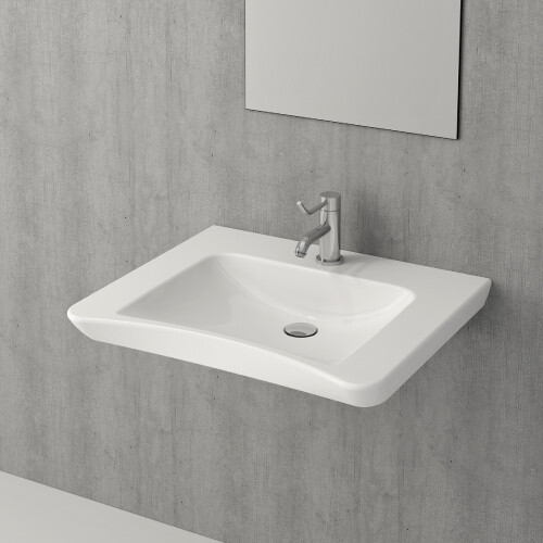 Bocchi Bedensel Engelli Lavabo 65 cm Parlak Beyaz - Bocchi