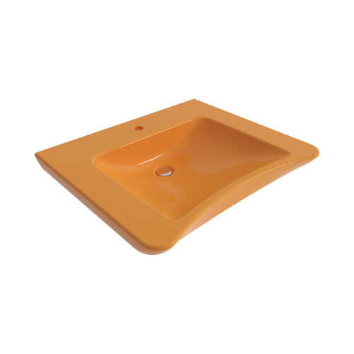 Bocchi Bedensel Engelli Lavabo 65 cm Parlak Mandalina Sarısı - Bocchi