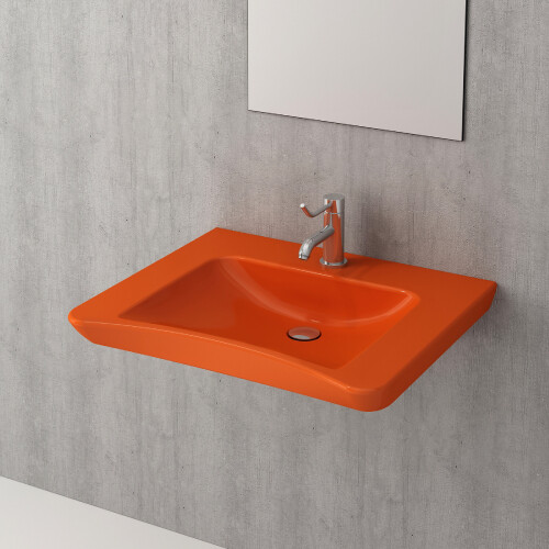 Bocchi Bedensel Engelli Lavabo 65 cm Parlak Turuncu - Bocchi