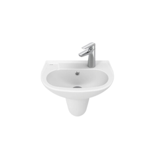 Creavit TP030 Sedef Kısa Yarım Ayak Oval Lavabo 30x45 cm