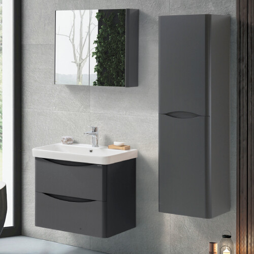 Martat Banyo Zen 60 cm Banyo Dolabı Mat Antrasit