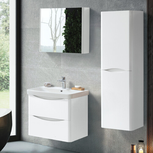 Martat Banyo Zen 60 cm Banyo Dolabı Mat Beyaz