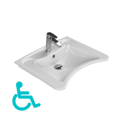 Turkuaz Bedensel Engelli Lavabo 60 cm - Turkuaz Seramik